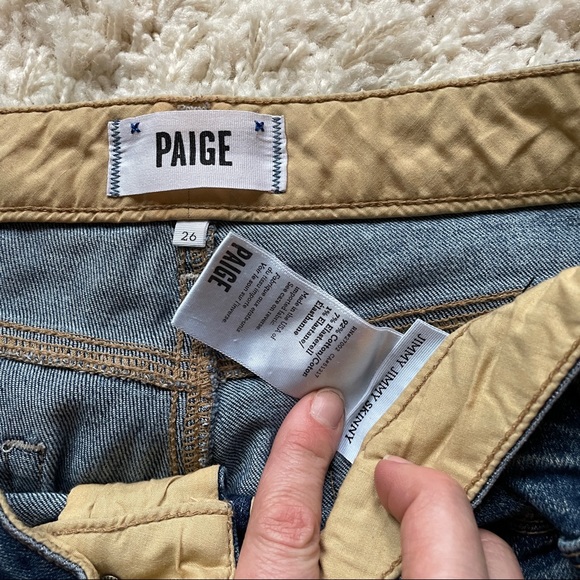 Paige Denim 26 raw hem jimmy jimmy skinny cropped. - Picture 4 of 7